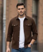 DEELMO Men’s Stylish Cotton Blend Casual Shirt || Full Sleeve Button-Down Shirt with Dual Flap Pockets || Comfortable Breathable Fabric || Perfect for Casual Office and Outing Wear - Image 10