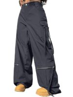 GRECIILOOKS Cargo Pants For Woman | Trousers For Womans |High Waist Cotton Trouser for Women – Flared Parachute Pants with Side Pockets |Womens Cargo Pant | Elegant for College & Events (Available in Plus Size) - Image 13