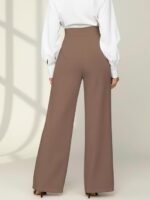 GRECIILOOKS Trousers for Woman | Womens High Rise High Waist Flared Korean Style | Formal Pant for Women Office Wear| Track Pants for Womans Elegant for College & Events (Available in Plus Size) - Image 2