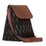 ZOUK Flap Sling Bag | Crossbody Bags for Women | Women's Handbags | Stylish | Vegan Leather Evening Bag | Travel & Office Use | Purse and Wallet | Ikat GreRe Print - Image 3