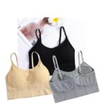 Acnos 7 Colors Women Cotton Padded Wire Free Sports Bra Fitness Yoga and Gymwear Fashionable Lifestyle Outdoor Life Free Size Pack of 3 Size 28-32 - Image 8