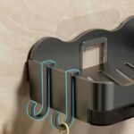 Self-Adhseive Bathroom Soap Holder with Drainage Tray Wall Mounted Soap Sponge Holder Organizer Accessories (Black, Pack of 2),Plastic - Image 5