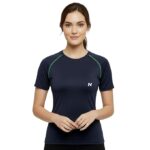 NINQ Women’s Half Sleeve Compression T-Shirt | Premium Gym & Sports Wear for Running, Training, Yoga, Cycling & Workouts | Quick-Dry, Stretchable Athletic for Women - Image 12