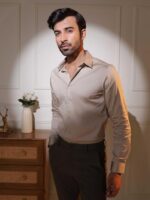 SUBTRACT Men's Slim Fit Solid Spread Collar Cotton Satin Evening Shirt | Stylish Men's Wear Shirt for Office or Party - Image 6