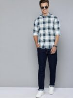 The Indian Garage Co Men's Cotton Slim Fit Checkered Full Sleeves Cutaway Collar Casual Shirt - Image 6