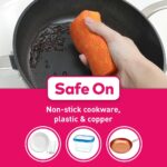 Scotch-Brite Scrub Dots Non-Scratch Sponge, Suitable for Ceramics and Non-Stick Ware, rinses Clean and Stays Odor Free (2 Pieces) - Image 2