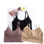 Acnos 7 Colors Women Cotton Padded Wire Free Sports Bra Fitness Yoga and Gymwear Fashionable Lifestyle Outdoor Life Free Size Pack of 3 Size 28-32 - Image 14