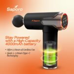 Massager Gun for Pain Relief, Deep Tissue Percussion Massage, Full Body Sports Massager, 99 Speed Settings & 3 modes, Digital Display, Multiple Attachments Muscle Recovery, Type-C charging - Image 6