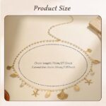 Waist Chain for Women with Shell & Starfish Charms – Sexy Belly Chain for Saree, Bikini, Crop Tops, Beachwear & Festival Outfits – Adjustable Body chain in Gold - Image 2