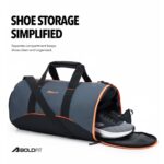 Boldfit Gym Bags for Men Compact Sports Duffle for Women Unisex Duffle Bag for Carry & Travel Adjustable for Shoes Towel Duffel Sports Bag 22L - Black - Image 3