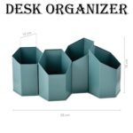 Elan Metal All In One Multifunctional Office Supplies Desk Organizer (Edgestationary, Moss Green) - Image 2