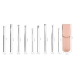 9Pcs Ear Wax Removal Tool Stainless Steel Smooth Earpick Household Men Women Pink | Health Care | Ear Care | Ear Wax Removers - Image 4
