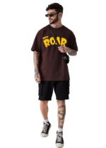 LEOTUDE Men's Cotton Regular Fit Half Sleeve Oversized Tshirt, Round Neck Longline Drop Shoulder | ful Printed Combo T-Shirt (Pack of 3) - Image 5