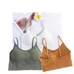 Acnos 7 Colors Women Cotton Padded Wire Free Sports Bra Fitness Yoga and Gymwear Fashionable Lifestyle Outdoor Life Free Size Pack of 3 Size 28-32 - Image 21