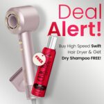 MakeMeebold Make Mee Bold Swift High-Speed Hair Dryer | 110,000 RPM Motor | 3X Faster Drying | 4 Modes with AI Smart Heat Control | Lightweight & Quiet Hair Dryer with Magnetic Concentrator | Frizz-Free Shine | Gifts for woman - Image 2