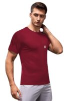 CHKOKKO Men Polyester Solid Quick Dry Half Sleeve Regular Fit Round Crew Neck Active Sportswear Gym T-Shirt for Workout Training Running and Fitness Activities - Image 41