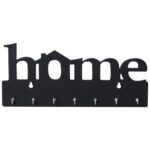 Webelkart Premium Home Keys Wooden Key Holder (29 cm x 13.5 cm x 0.4 cm, Wood) 7 Hook - Decorative Items for Home Decor (Black) - Image 5