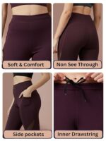 BLINKIN Stretchable Gym Pants for Women Workout : The Ultimate Yoga Pants | Workout Lowers | Gym Track Pants for Woman with Mesh Insert & Side Pockets (2670) - Image 17