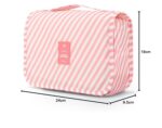 Mossio Polyester Compact Business Toiletry Kit Personal Organizer Handbag (Pink Striped, 8 Cm, Large) - Image 3