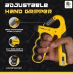 PRO365 Adjustable Hand Gripper with Counter (5–100Kg) | Forearm, Wrist & Finger Exerciser | Grip Strength Trainer for Muscle Building, Rehab, Endurance | 1 Year Warranty - Image 2