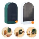 Pack of 2 Premium Plastic Creative Wall Mounted Bathroom Soap Box Holder Soap Dish with Drainage Box Soap Box with Lid Single - Image 2