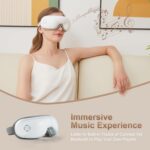 Eye Massager with Heat Stress Relief Relaxation, Improves Sleep, Reduce Eye Strain Dark Circles, Sleeping, Puffy Dry Eyes, Air Compression Massage with 5 Modes, Bluetooth Music - 1 Year Warranty - Image 5