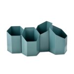 Elan Metal All In One Multifunctional Office Supplies Desk Organizer (Edgestationary, Moss Green) - Image 6