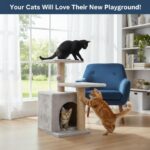 Cat Tree Indoor Climbing Activity Tower with Scratching Posts | Cat-02-Grey | 30x40x66 cm - Image 3