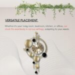 Metal Wall Hanging Floral Handmade Sweep Machine Silent Analog Wall Clock Watch Multicolor for Bedroom/Drawing Room/Hall/Dining Room (30X16 Inch) - Image 4