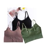 Acnos 7 Colors Women Cotton Padded Wire Free Sports Bra Fitness Yoga and Gymwear Fashionable Lifestyle Outdoor Life Free Size Pack of 3 Size 28-32 - Image 15