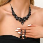 Shining Diva Fashion Latest Stylish Design Fancy Crystal Necklace Jewellery Set for Women | Trendy Celebrity Inspired Jewellery - Image 7