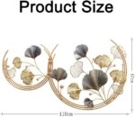 RIZIK STORE Metal Abstract Figures Wall Sculpture For Home Decor, Living Room & Bedroom (Double Moon) (44X27 Inches) - Image 3