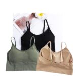 Acnos 7 Colors Women Cotton Padded Wire Free Sports Bra Fitness Yoga and Gymwear Fashionable Lifestyle Outdoor Life Free Size Pack of 3 Size 28-32 - Image 9