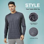 CHKOKKO Men's Round Neck Full Sleeve Regular Fit Lightweight Quick Dry Activewear Gym T Shirt for Workout Training Running and Activities - Image 15
