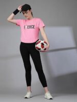 CHKOKKO Womens Stylish Activewear Quick Dry Lightweight Breathable Printed Round Neck Half Sleeve Regular Fit Gym T Shirt for Sports Yoga and Training - Image 6