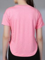 CHKOKKO Womens Stylish Activewear Quick Dry Lightweight Breathable Printed Round Neck Half Sleeve Regular Fit Gym T Shirt for Sports Yoga and Training - Image 4