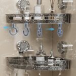 SHALVI Corner Shelf for Bathroom Wall | Bathroom Corner Shelf | Bathroom Organiser Without Drill | Transparent Plastic Wall Mounted Self Adhesive & Suction Storage Shelf (Pack of 2) - Image 5