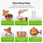 Pure Aroma Wooden Finish Humidifier & Essential Oil Diffuser | Ultrasonic Cool Mist | LED Night Light | Aroma Diffuser for Home, Office, Bedroom & Yoga | Air Freshener - Image 7