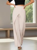 GRECIILOOKS Trousers for Woman | Womens High Rise High Waist Flared Korean Style | Formal Pant for Women Office Wear| Track Pants for Womans Elegant for College & Events (Available in Plus Size) - Image 15
