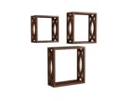 Home Sparkle MDF Wooden Wall Shelves (Brown) - Image 4