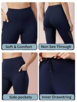 BLINKIN Stretchable Gym Pants for Women Workout : The Ultimate Yoga Pants | Workout Lowers | Gym Track Pants for Woman with Mesh Insert & Side Pockets (2670) - Image 11