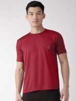 CHKOKKO Men Polyester Solid Quick Dry Half Sleeve Regular Fit Round Crew Neck Active Sportswear Gym T-Shirt for Workout Training Running and Fitness Activities - Image 43