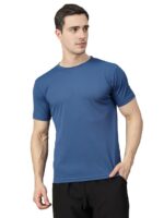 CHKOKKO Men Polyester Solid Quick Dry Half Sleeve Regular Fit Round Crew Neck Active Sportswear Gym T-Shirt for Workout Training Running and Fitness Activities - Image 18