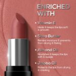 RENEE Prime Matte Lipstick - Velvet Mauve, Lightweight & Long-Lasting Formula, Creamy Matte Finish, One Swipe Application, Non-Drying, Vitamin E Infused, 4.5Gm - Image 4