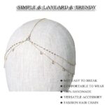Head Chain for Women, Hair Braid Accessories for Women, Elegant Head Jewellery for Women, Wedding Party Festival Hair Accessory - Image 5