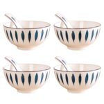 Nestasia Set of 4 Soup Bowl with Spoon (350ml Each) - Ceramic Microwave & Dishwasher Safe Bowls for Serving Soup, Curry, Custard, & Dessert | Teardrop Design Bowl Set Perfect for Gifting & Daily Use - Image 8