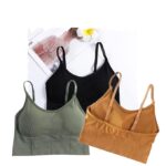 Acnos 7 Colors Women Cotton Padded Wire Free Sports Bra Fitness Yoga and Gymwear Fashionable Lifestyle Outdoor Life Free Size Pack of 3 Size 28-32 - Image 11