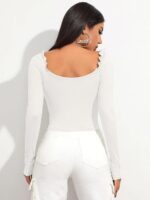 Shasmi Women's & Girl's Polyester Slim Fit Full Sleeve, Sweat Hear Neck, Frill Trim Ruched Crop Top - Image 12