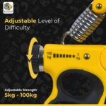 PRO365 Adjustable Hand Gripper with Counter (5–100Kg) | Forearm, Wrist & Finger Exerciser | Grip Strength Trainer for Muscle Building, Rehab, Endurance | 1 Year Warranty - Image 5