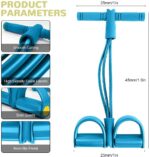 Pull Reducer Training Bands 4 Tubes Body Trimmer Pedal Exerciser Yoga Crossfit Exercise, Arm Exercise, Tummy Body Building Training Men and Women (Multicolor) (P - 1 Pull Reducer) - Image 2